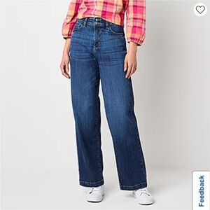 St. John's Bay Womens High Rise Wide Leg Jean